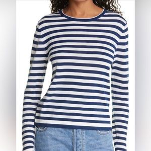 Jenni Kayne Mercer Striped crew neck wool sweater shirt Size Small S